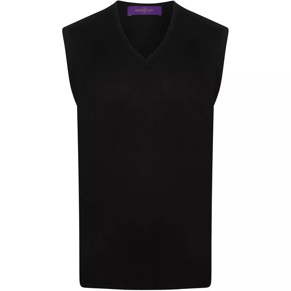 Henbury Mens Lightweight V Neck Sleeveless Jumper