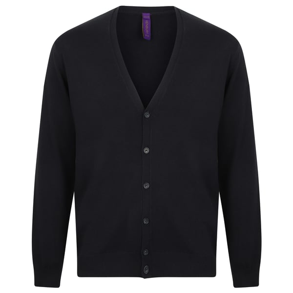 Henbury Mens Lightweight V Neck Cardigan