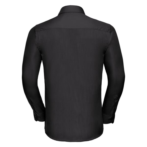 Russell Collection Mens Polycotton Tailored Long-Sleeved Shirt