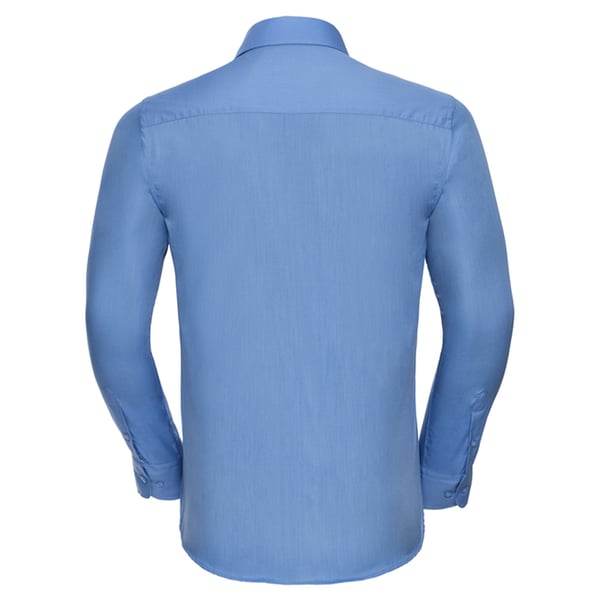Russell Collection Mens Polycotton Tailored Long-Sleeved Shirt