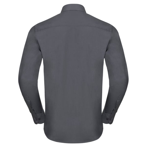 Russell Collection Mens Polycotton Tailored Long-Sleeved Shirt