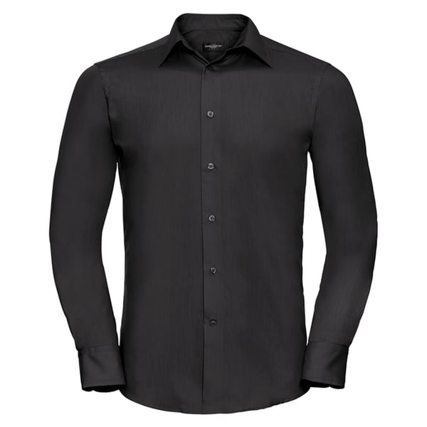 Russell Collection Mens Polycotton Tailored Long-Sleeved Shirt