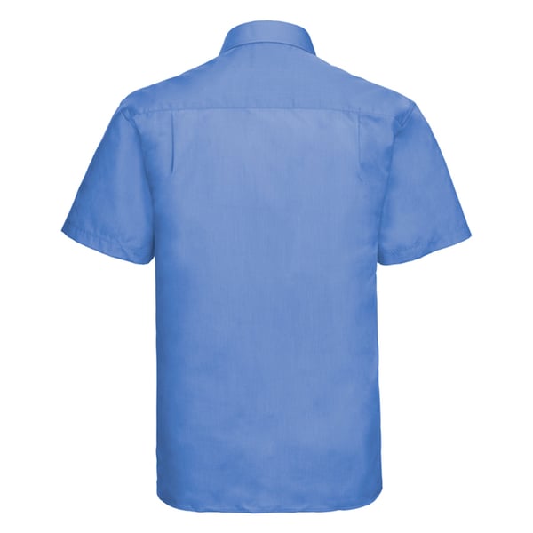 Russell Collection Mens Classic Polycotton Poplin Short-Sleeved Shirt
