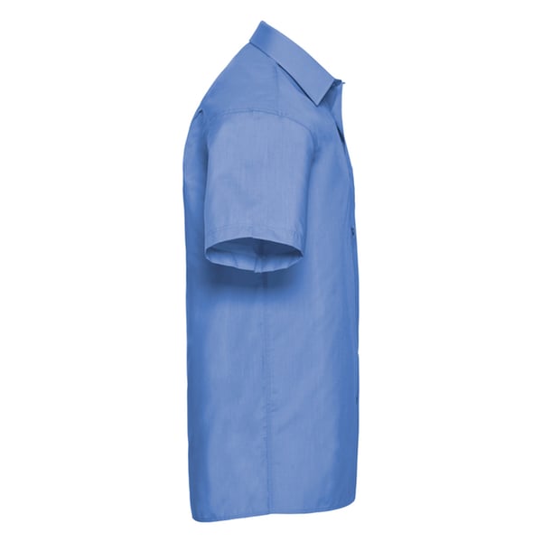 Russell Collection Mens Classic Polycotton Poplin Short-Sleeved Shirt