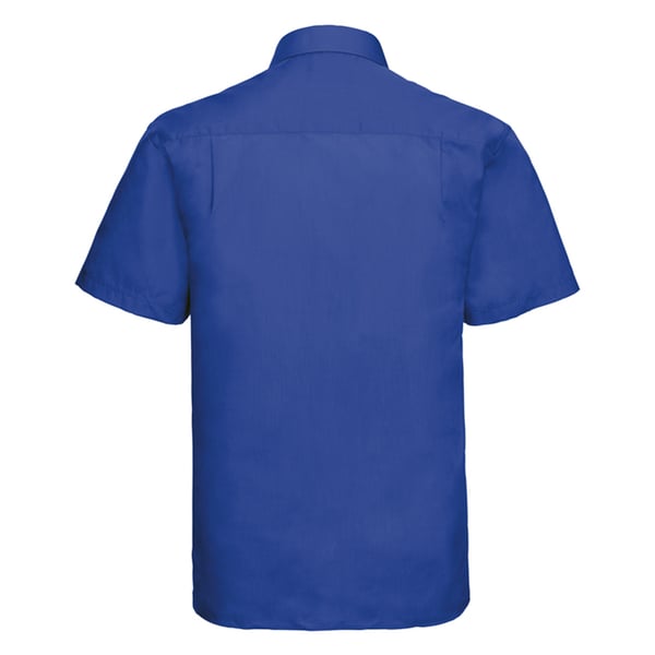 Russell Collection Mens Classic Polycotton Poplin Short-Sleeved Shirt