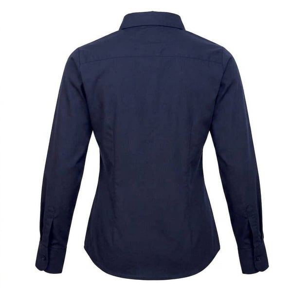 Premier Womens/Ladies Poplin Long-Sleeved Blouse
