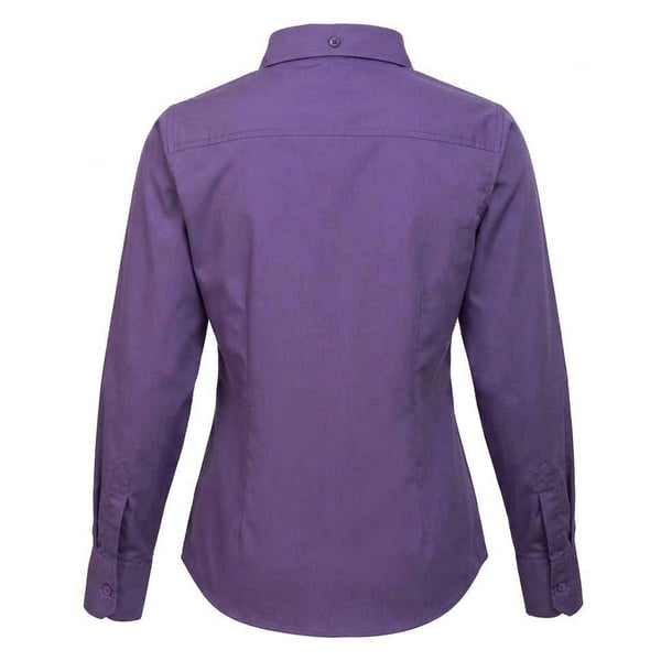 Premier Womens/Ladies Poplin Long-Sleeved Blouse