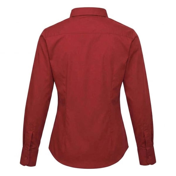 Premier Womens/Ladies Poplin Long-Sleeved Blouse