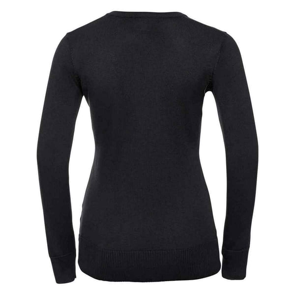 Russell Collection Womens/Ladies Knitted V Neck Jumper