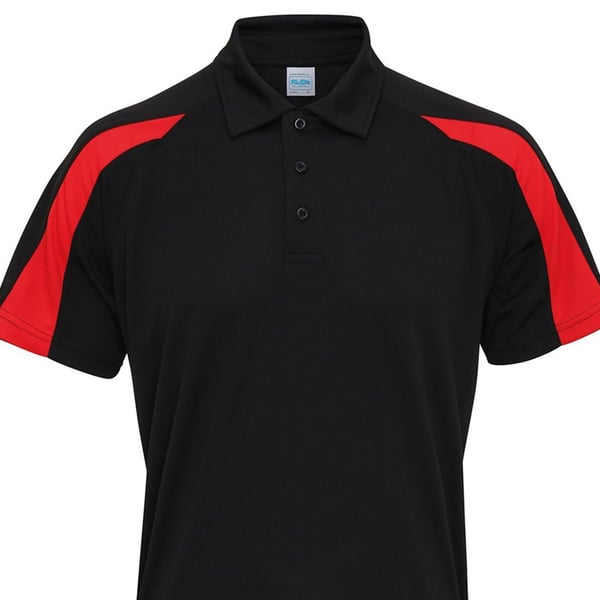 Just Cool Mens Cool Contrast Polo Shirt