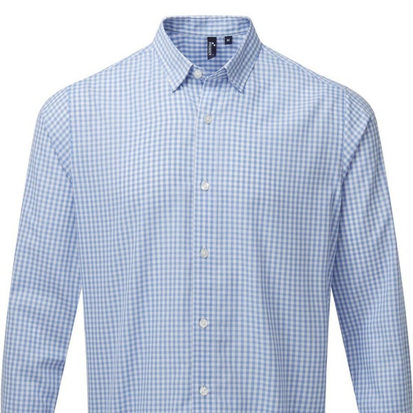 Premier Mens Maxton Checked Long-Sleeved Shirt