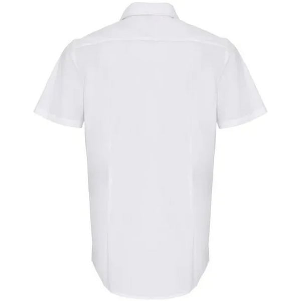 Premier Mens Poplin Stretch Short-Sleeved Shirt
