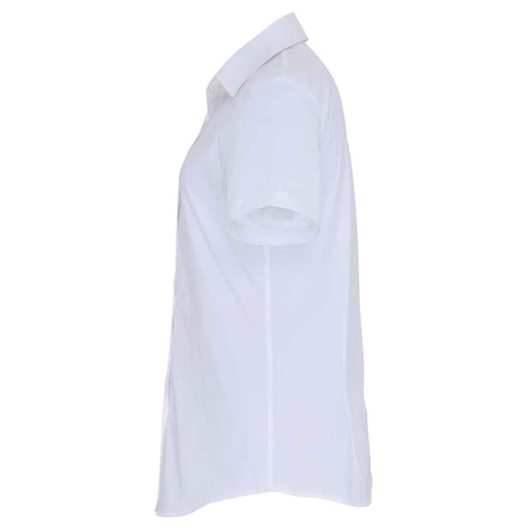 Premier Dam/Dam Bomull Poplin Stretch Kortärmad Skjorta
