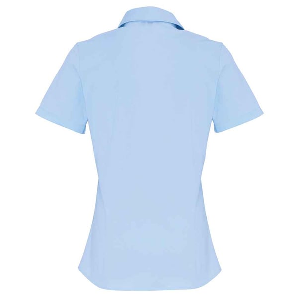 Premier Womens/Ladies Cotton Poplin Stretch Short-Sleeved Shirt