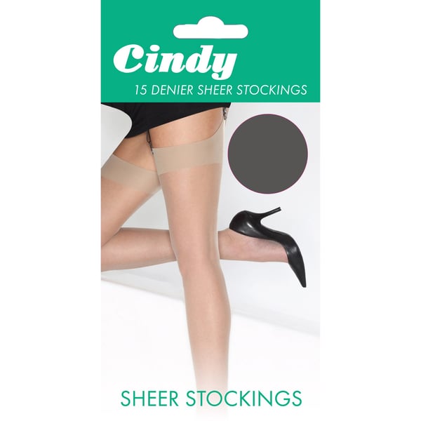Cindy Womens/Ladies 15 Denier Sheer Stockings (1 Pair)