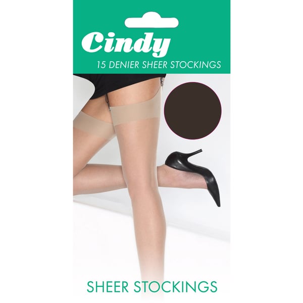 Cindy Womens/Ladies 15 Denier Sheer Stockings (1 Pair)
