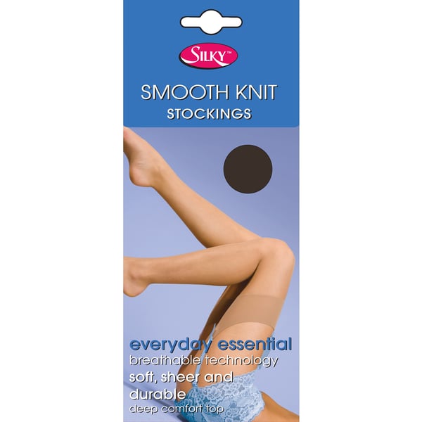 Silky Womens/Ladies Smooth Knit Stockings (1 Pairs)