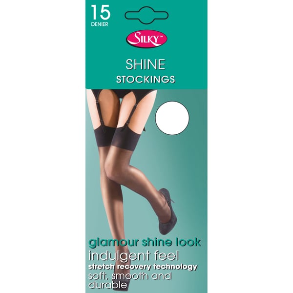 Silky Womens/Ladies Shine Plain Top Stockings (1 Pair)