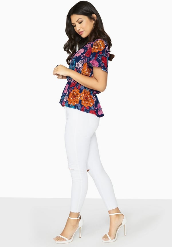 Girls On Film Dame/Damer Jackson Mock Wrap-bluse
