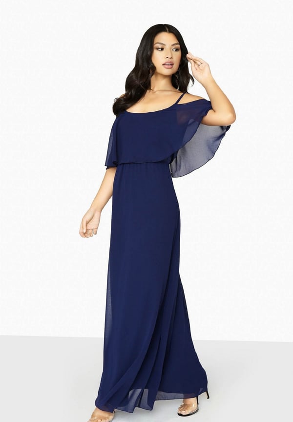 Girls On Film Womens/Ladies Motion Cold Shoulder Maxi Dress