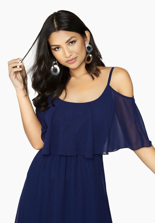 Girls On Film Womens/Ladies Motion Cold Shoulder Maxi Dress