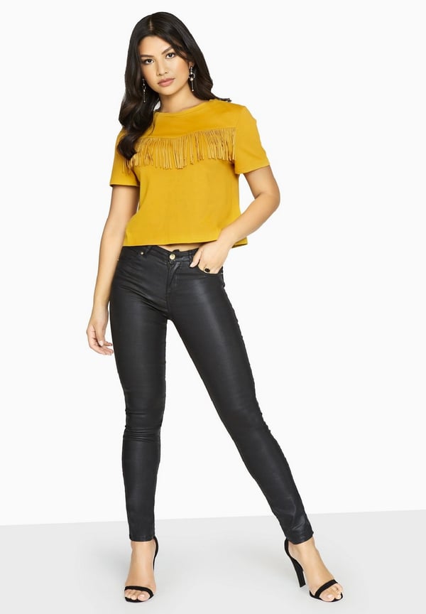 Girls On Film Womens/Ladies Rockferry Fringed T-Shirt