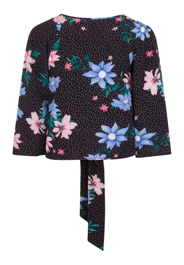 Girls On Film Dame/Damer Lio blomstret bluse med bindebånd