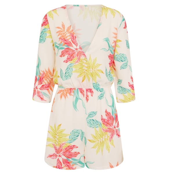 Girls On Film Womens/Ladies Disturbia Neon Palm Playsuit