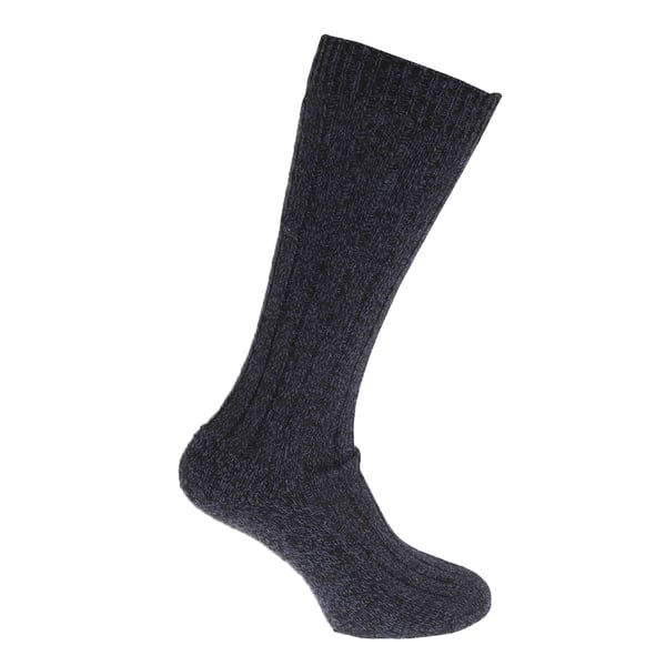 Mens Wool Blend Long Length Socks With Padded Sole (Pack Of 3)
