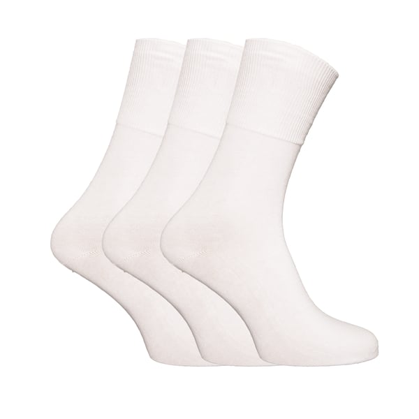 Mens Stay Up Non Elastic Diabetic Socks (Pack Of 6)