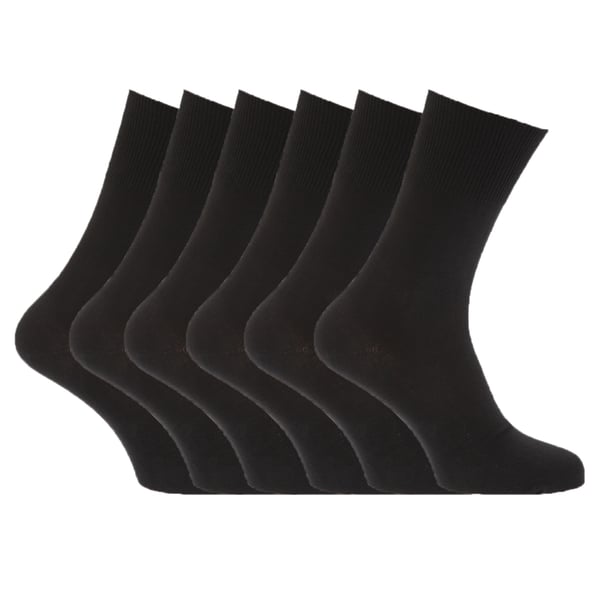 Mens Stay Up Non Elastic Diabetic Socks (Pack Of 6)