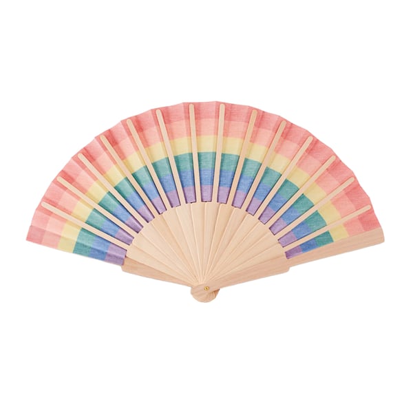 MidOcean Bowfan Rainbow håndholdt ventilator i træ