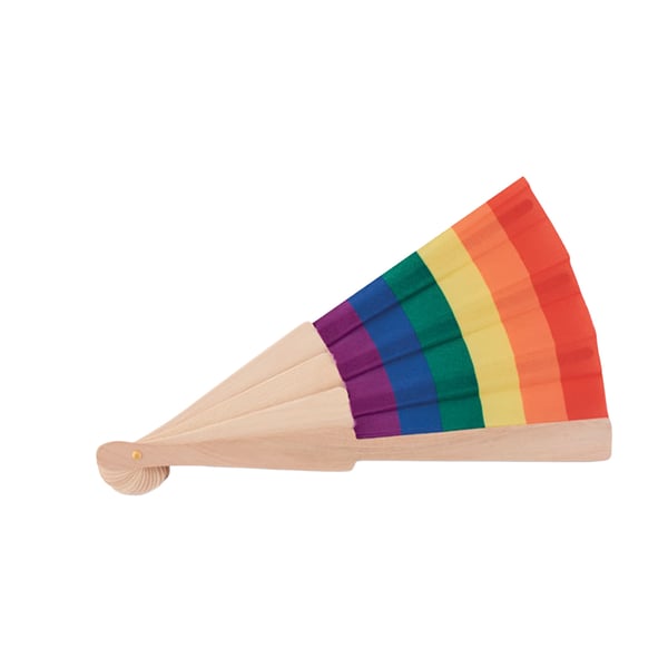 MidOcean Bowfan Rainbow håndholdt ventilator i træ
