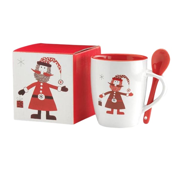 MidOcean Claus 250 ml Mugg & Skedset