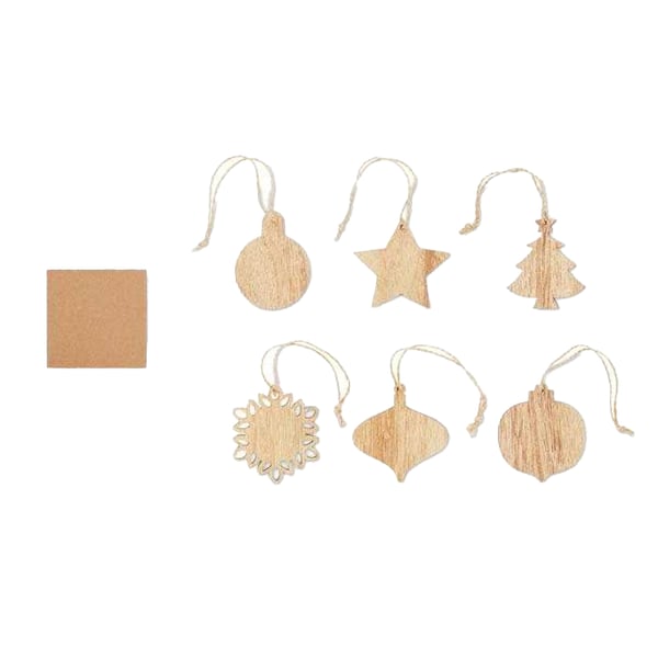 MidOcean Chriset Hängande Träprydnad (6-pack)