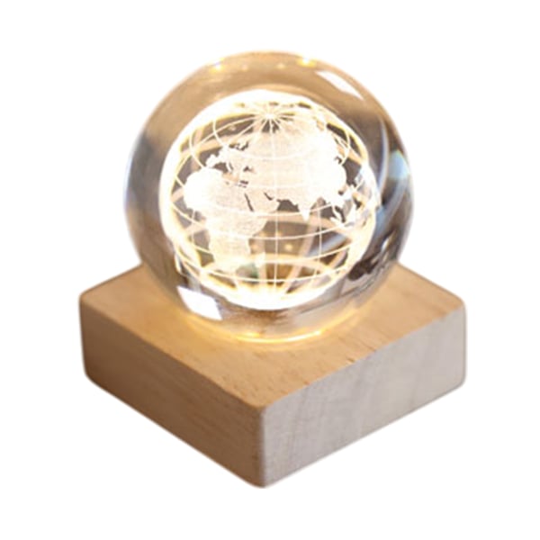 MidOcean Globe skrivbordslampa i glas