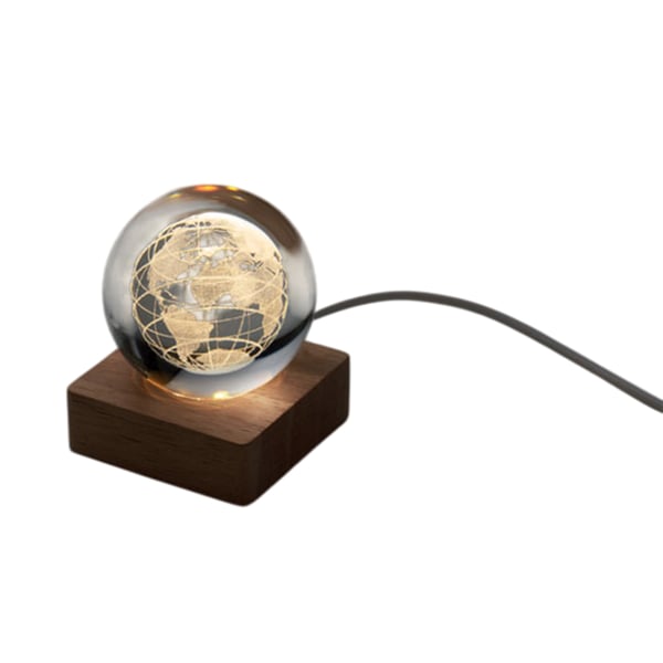 MidOcean Globe skrivbordslampa i glas