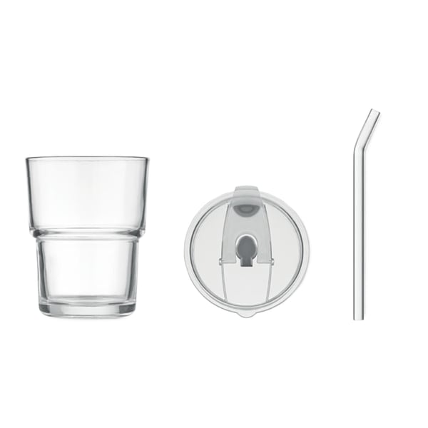 MidOcean Sip Straw Glas 400 ml drikkedunk