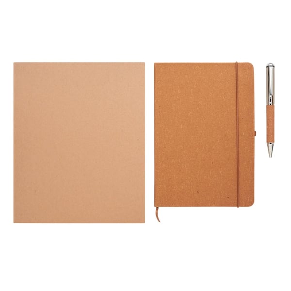MidOcean Eleganote Leather Notebook & Pen