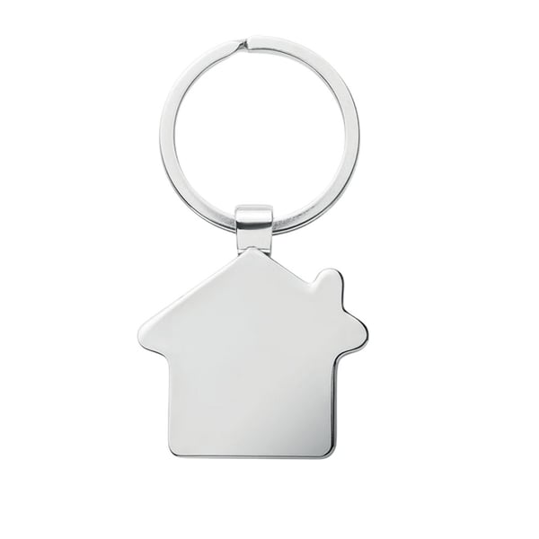 MidOcean Burnie House Metal & Bamboo Keyring