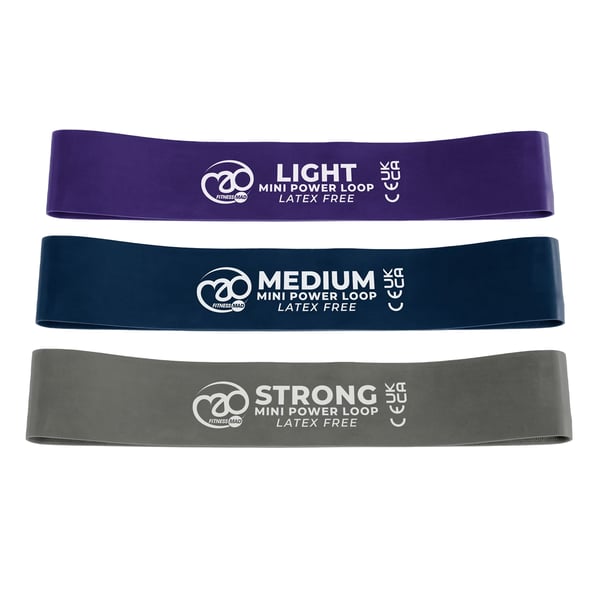 Yoga-Mad Latex Free Resistance Band Set (Pack of 3)