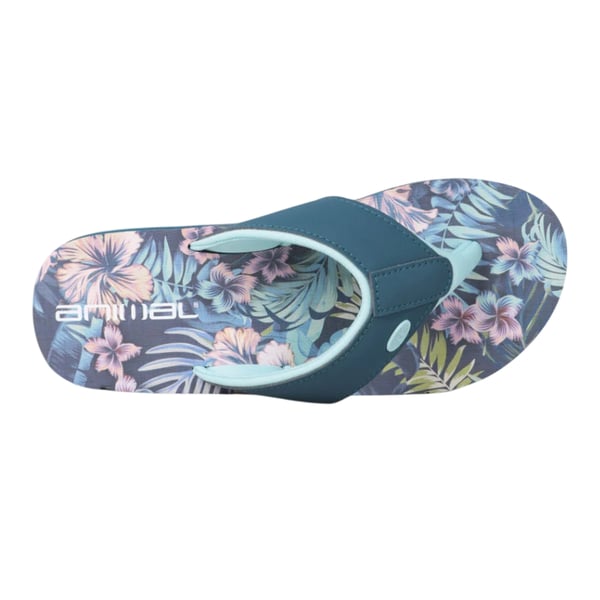 Animal Womens/Ladies Leaf Print Recycled Flip Flops