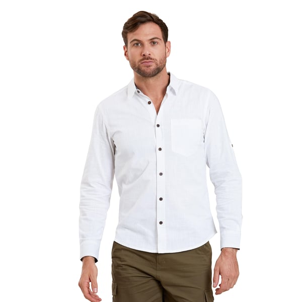 Mountain Warehouse Mens Coconut Textured Long-Sleeved Shirt