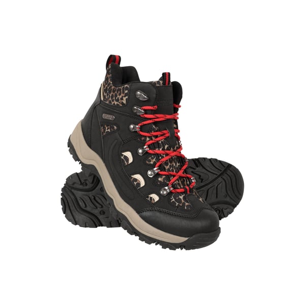 Mountain Warehouse Womens/Ladies Adventurer Leopard Print Faux Suede Waterproof Walking Boots
