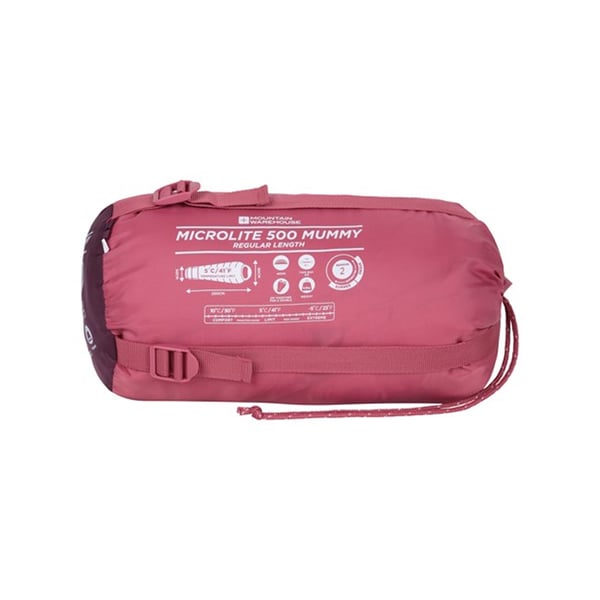 Mountain Warehouse Unisex Adult Right Zip Microlite 500 Midseason Mummy Sleeping Bag