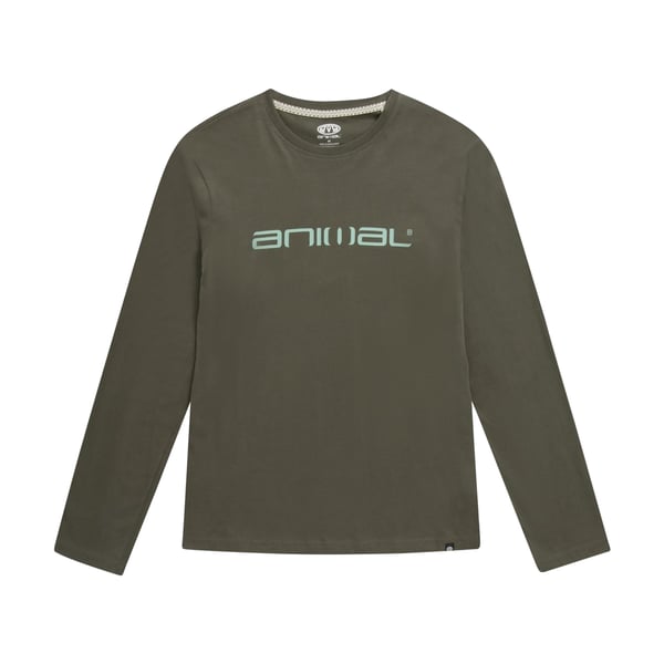 Animal miesten Classico Logo luomu pitkähihainen T-paita