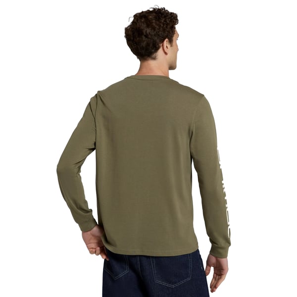 Animal Mens Tommy Back Print Organic Long-Sleeved T-Shirt