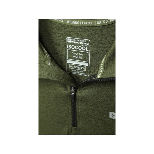 Mountain Warehouse Mens Echo Melange Recycled Half Zip Midlayer
