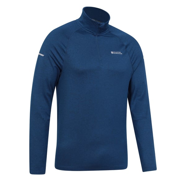 Mountain Warehouse Mens Echo Melange Recycled Half Zip Midlayer