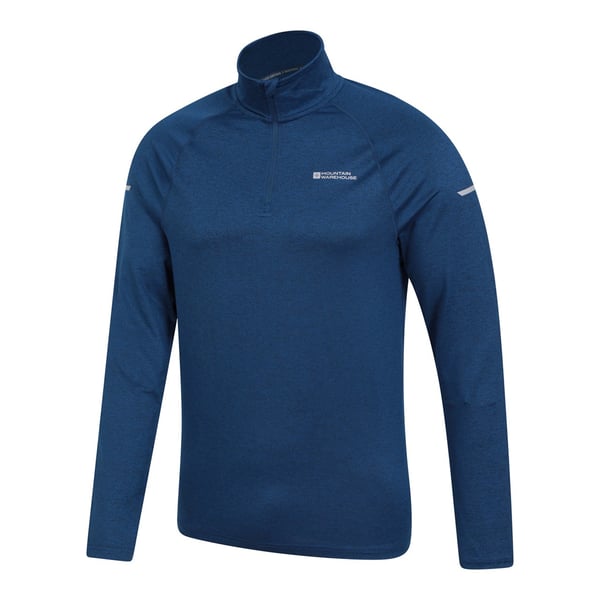 Mountain Warehouse Mens Echo Melange Recycled Half Zip Midlayer